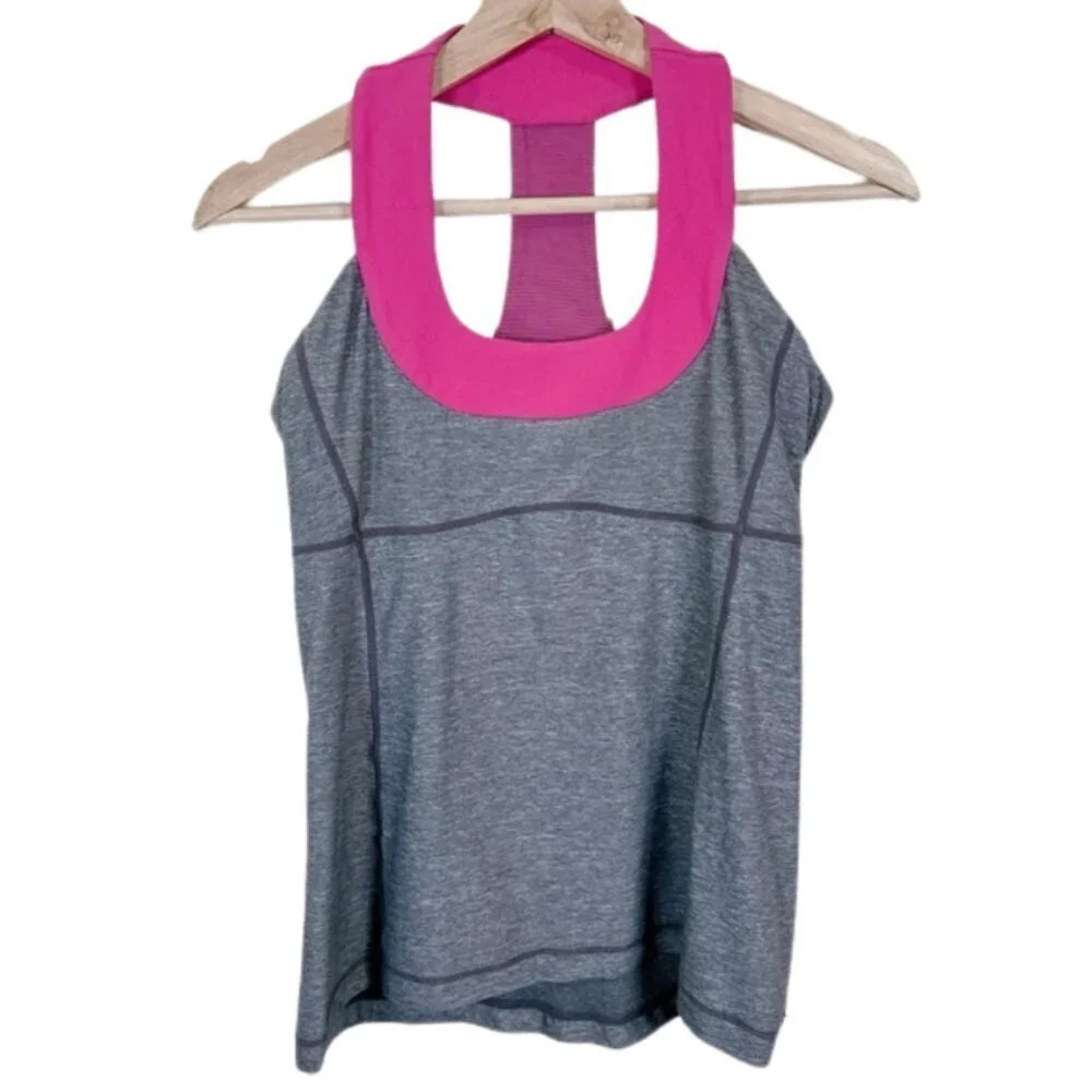 Lululemon Womens Size 8 Grey Scoop Neck Tank Top